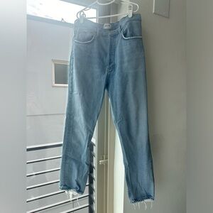 Agolde Riley straight leg jeans in light wash